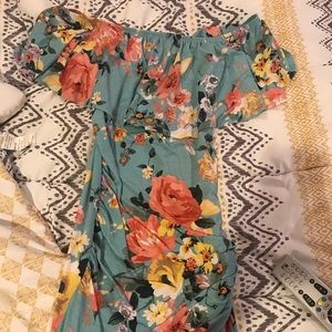 Maternity blue dress